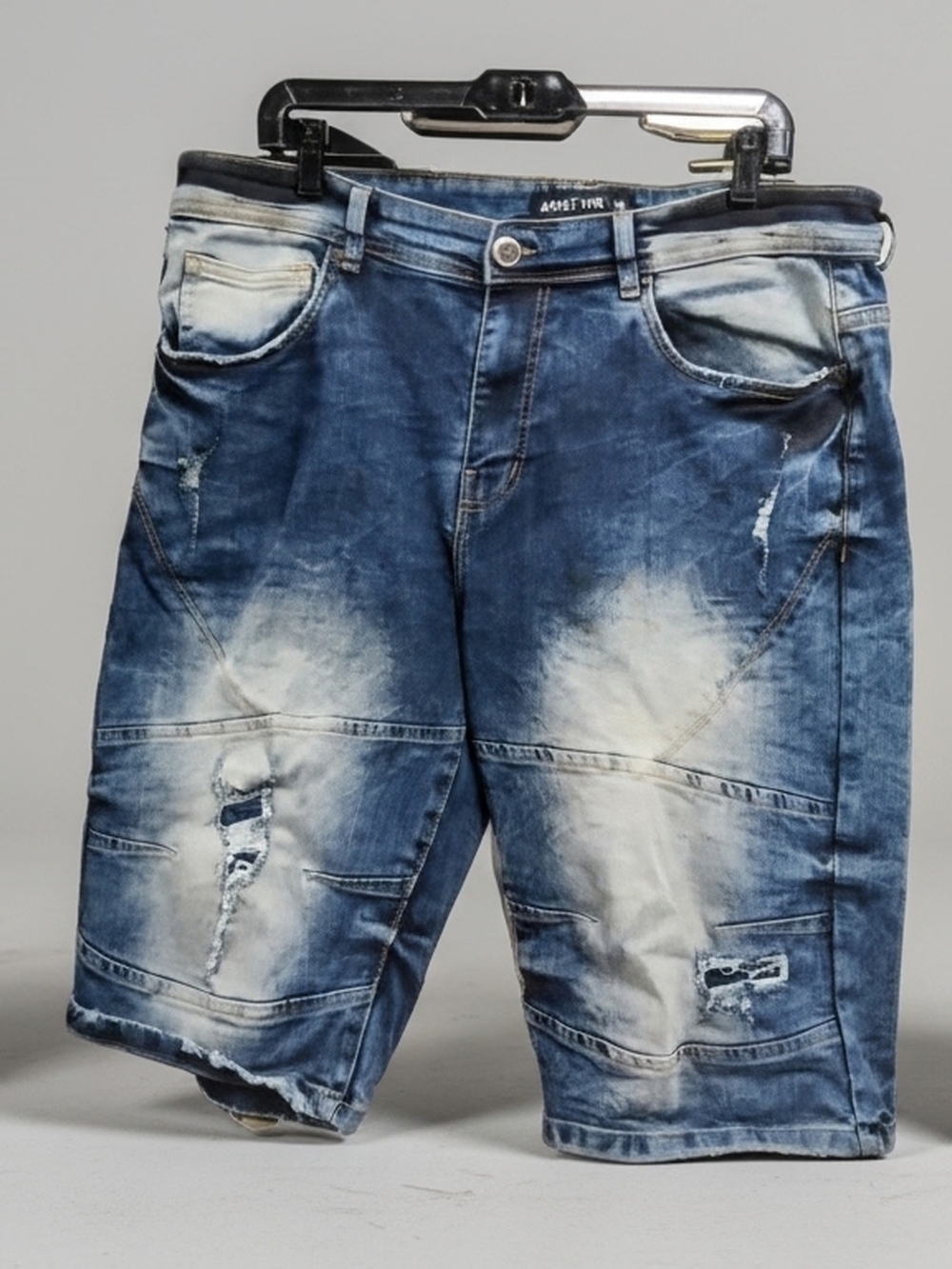 Men's Distressed Blue Denim Shorts - Casual Summer Wear